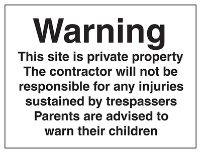 Notice This Site Is Private Property Large Landscape