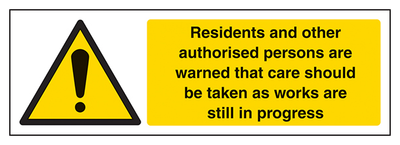 Residents And Others Warned Of Work In Progress Landscape