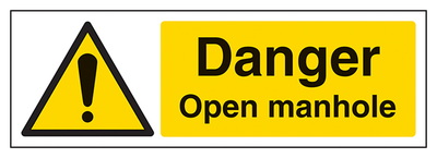 Danger Open Manhole Landscape