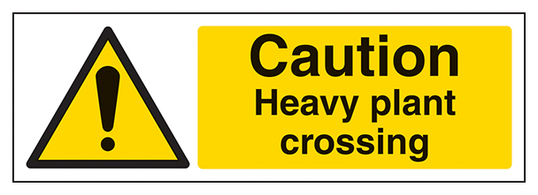 Caution Heavy Plant Crossing Landscape