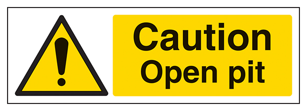Caution Open Pit Landscape