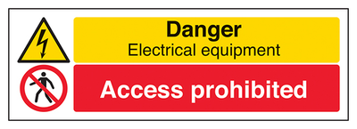 Danger Electrical Equipment Access Prohibited Landscape