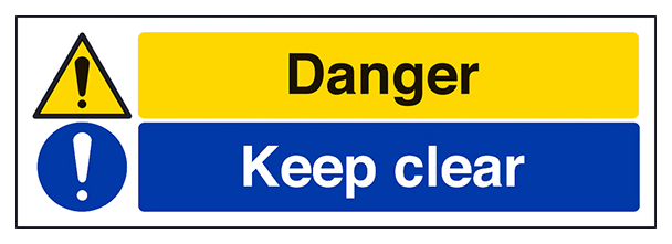 Danger Keep Clear Landscape