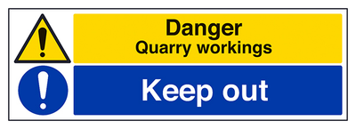 Danger Quarry Workings Keep Out Landscape