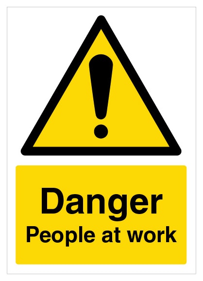 Danger People At Work A4
