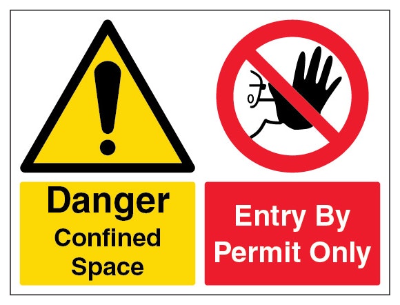 Danger Confined Space Entry By Permit Only Landscape