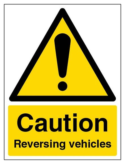 Caution Reversing Vehicles Portrait