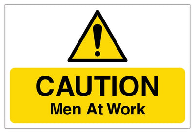 Caution Men At Work Large Landscape