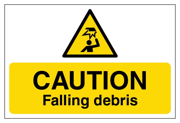 Caution Falling Debris Large Landscape