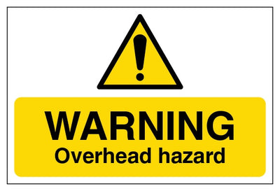 Warning Overhead Hazard Large Landscape
