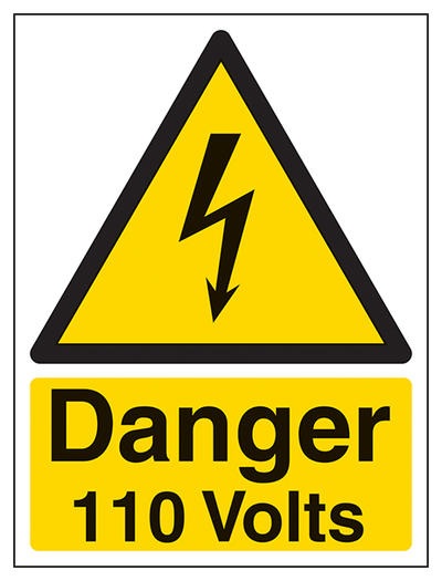Danger 110 Volts Portrait