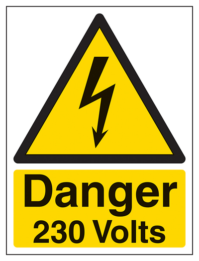 Danger 230 Volts Portrait