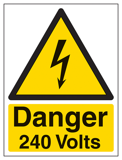 Danger 240 Volts Portrait