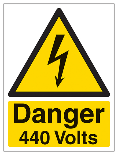 Danger 440 Volts Portrait