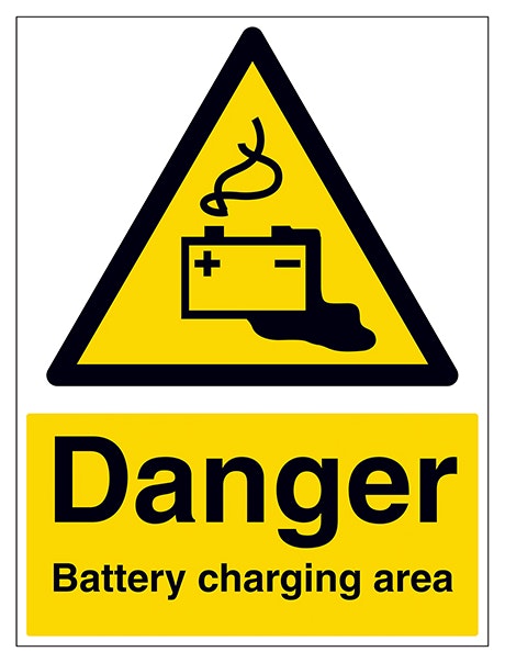 Danger Battery Charging Area