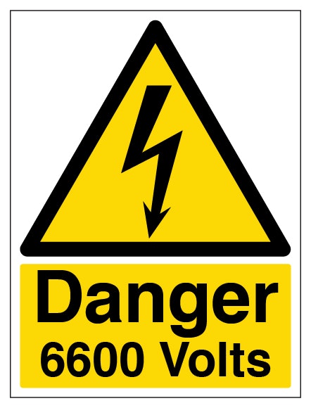 Danger 6600 Volts Portrait