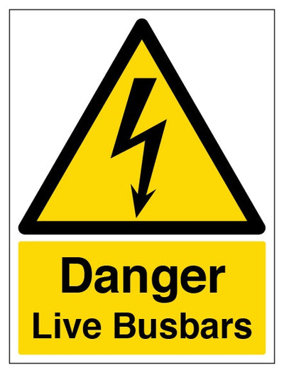 Danger Live Busbars Portrait