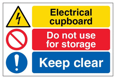 Electrical Cupboard Do Not Use For Storage Keep Clear Large Landscape