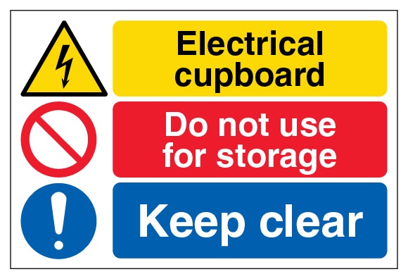 Electrical Cupboard Do Not Use For Storage Keep Clear Large Landscape
