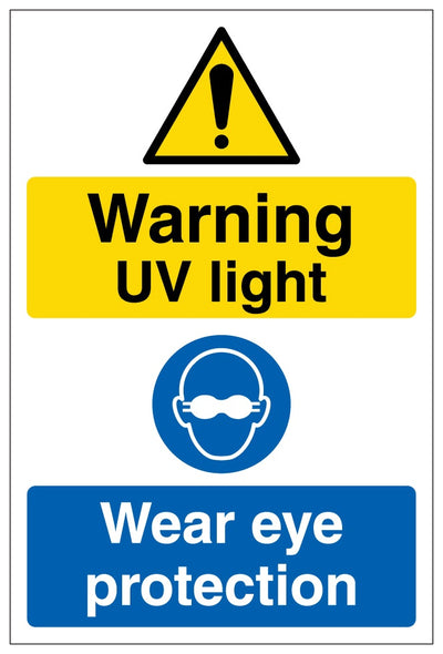 Warning Uv Light Wear Eye Protection Portrait
