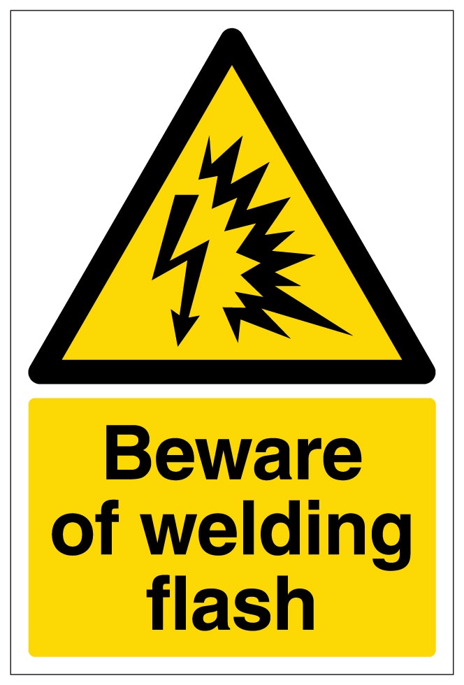 Beware Of Welding Flash Portrait