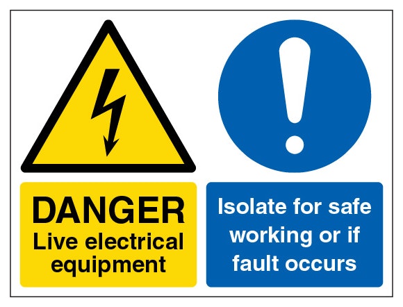 Danger Live Electrical Equipment Large Landscape
