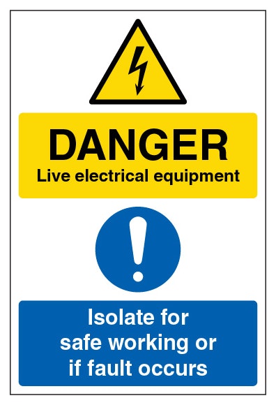 Danger Live Electrical Equipment Portrait