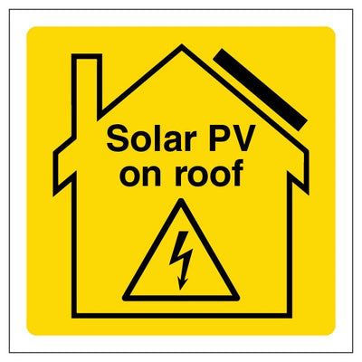 Solar Pv On Roof Yellow Square