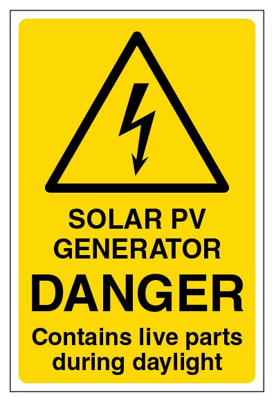 Solar Pv Generator Danger Portrait