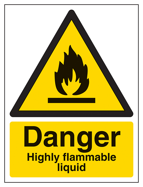 Danger Highly Flammable Liquid Portrait