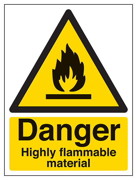 Danger Highly Flammable Material Portrait