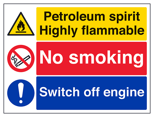 Petroleum Spirit No Smoking Switch Off