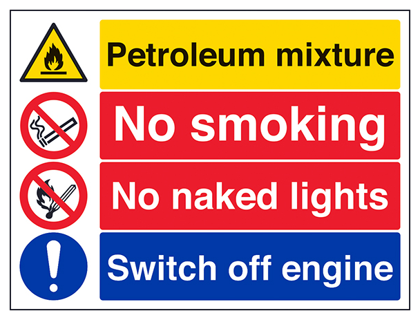Petroleum No Smoking No Naked Lights Switch Off