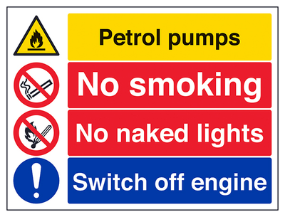 Petroleum Pumps No Smoking Switch Off