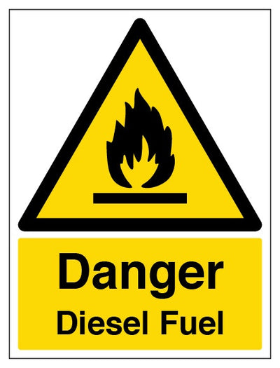 Danger Diesel Fuel Warning Portrait