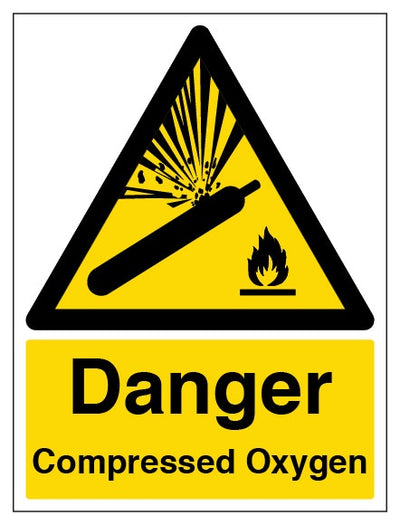 Danger Compressed Oxygen Portrait