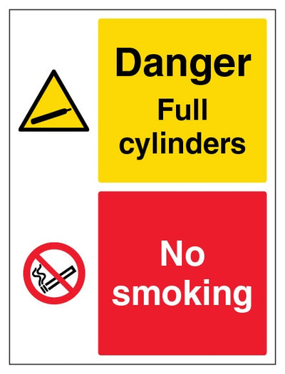 Danger Full Cylinders No Smoking Portrait