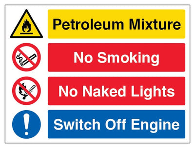 Petroleum Mixture No Smoking No Naked Lights Landscape