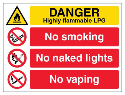 Danger Highly Flammable Lpg Landscape