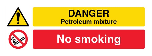 Danger Petroleum Mixture No Smoking Slim Landscape