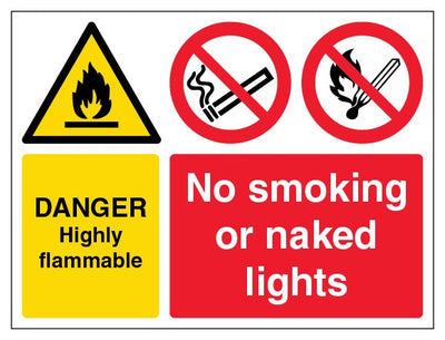 Danger Highly Flammable No Smoking Landscape