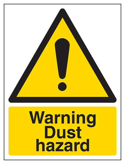 Warning Dust Hazard Portrait