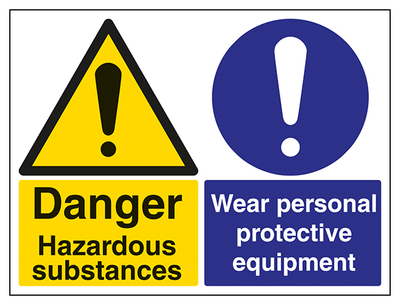 Hazardous Substances Wear Ppe Large Landscape