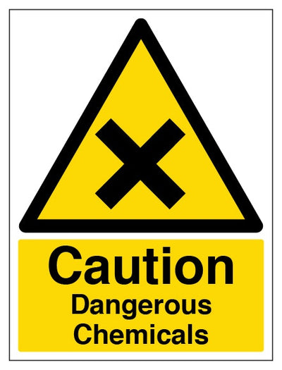 Caution Dangerous Chemicals Portrait