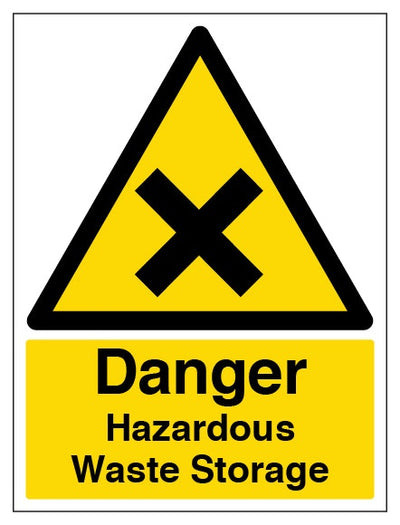 Danger Hazardous Waste Storage Portrait