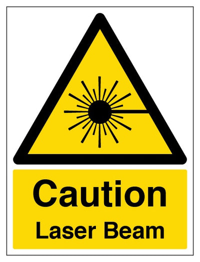 Caution Laser Beam Portrait