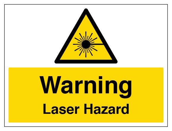 Warning Laser Hazard Large Landscape