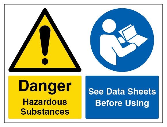 Danger Hazardous Substances See Data Sheets Landscape