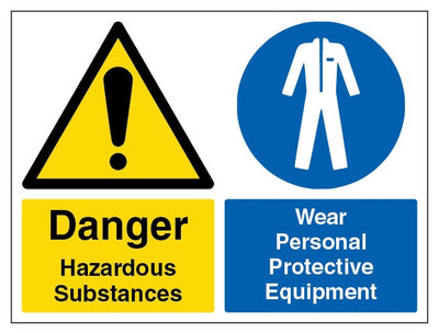 Danger Hazardous Substances Wear Ppe Landscape