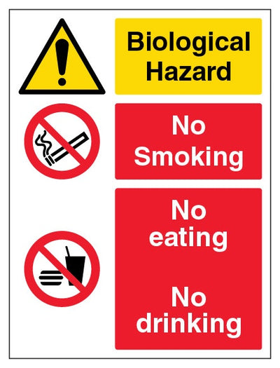 Biological Hazard No Smoking Portrait